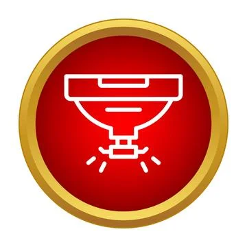 Fire sprinkler system icon ensuring building safety Stock Illustration