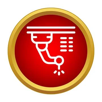 Fire sprinkler system icon ensuring emergency safety protection イラスト素材