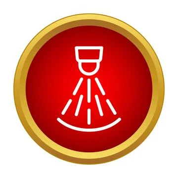 Fire sprinkler system icon providing safety and protection Stock Illustration