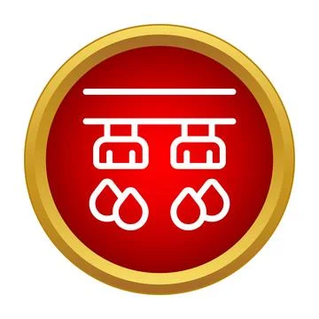Fire sprinkler system icon providing building protection Stock Illustration
