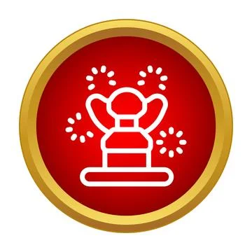 Fire sprinkler system operating emergency safety icon Stock Illustration