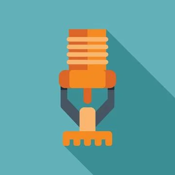 Fire sprinkler system protecting building from fire hazard Ilustración de archivo