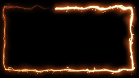 Fire square 3d render Illustrazione stock