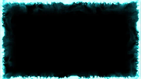 Fire in a square around the perimeter blue Stock Footage 256356175