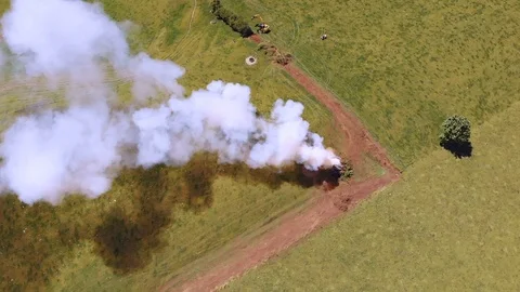 Fire Stack Birds's Eye View Stock Footage 125008151