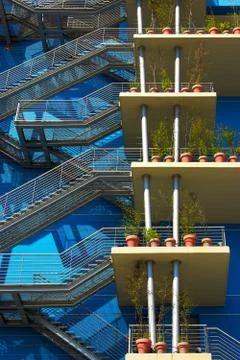 Fire stairs Stock Photos