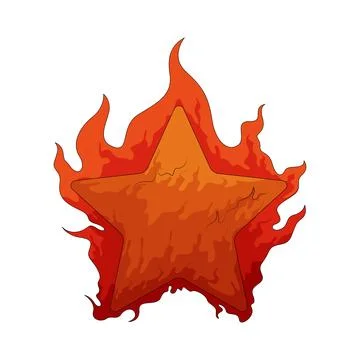 Fire star illustration Stock Illustration