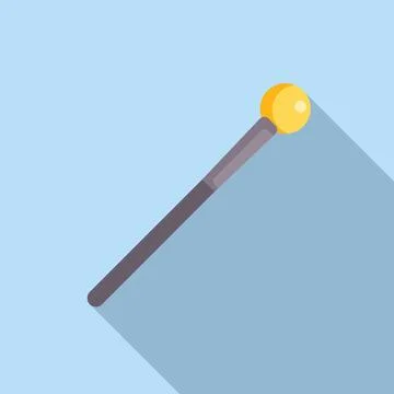 Fire starter icon depicting ignition process with long shadow Stock Illustration