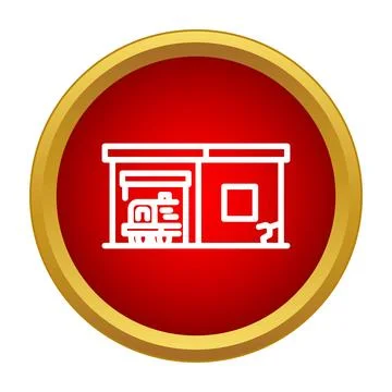 Fire station building icon presenting emergency services concept Stock Illustration