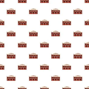 Fire station building repeating pattern for emergency services Ilustración de archivo