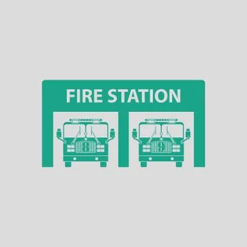 Fire station icon Stock Illustration