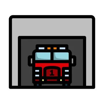 Fire Station Icon Stock Illustration