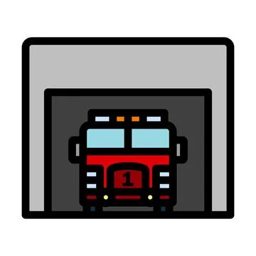 Fire Station Icon Stock Illustration