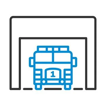 Fire Station Icon Stock Illustration