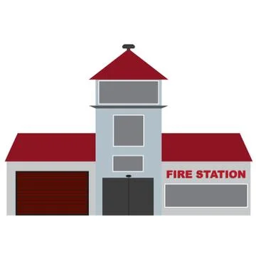 Fire station Stock Illustration