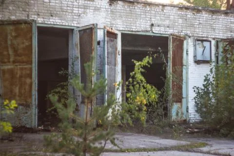 Fire station Pripyat Stock Photos