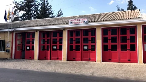 Fire Station Time lapse in Nicosia Stock Footage 100243003
