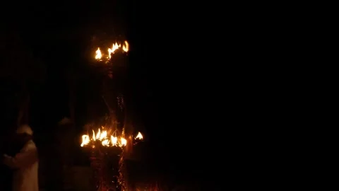 Fire statue 32 Stock Footage 264574134