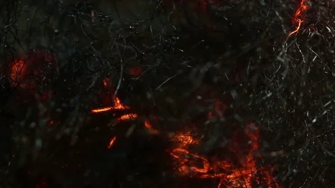 Fire in Steel Wool Close-Up MAC Stock Footage 74529715