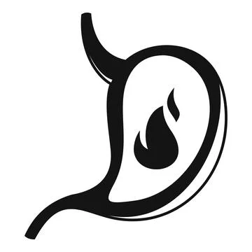 Fire stomach icon, simple style Stockillustratie