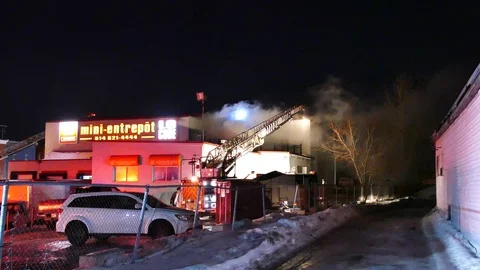Fire in a store Stock Footage 104232752