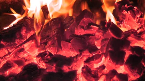 Fire in stove Stock Footage 42490211