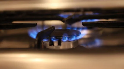 The fire on the stove Video stock 67556972