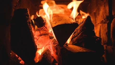 Fire in the stove Stock Footage 121923202