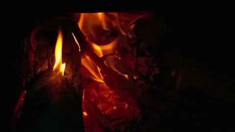 Fire Stove Stock Footage 232691282