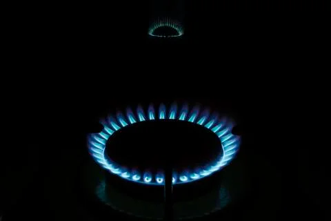 Fire in stove Stock Photos