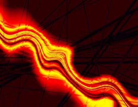 Fire stream Illustrated background of a fire stream with intersecting line... Stock Photos