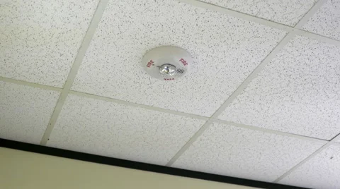 Fire strobe in an modern office building flashing 4k Video stock 63151836