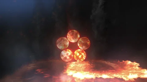 Fire Strom Logo Reveal After Effects stock