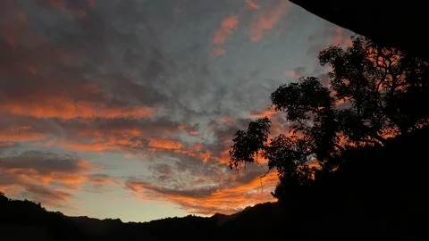 Fire Sunrise Stock Footage 233394848