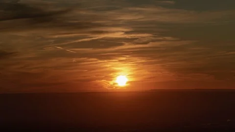 Fire Sunset at Albuquerque Time Lapse Stock Footage 119240219