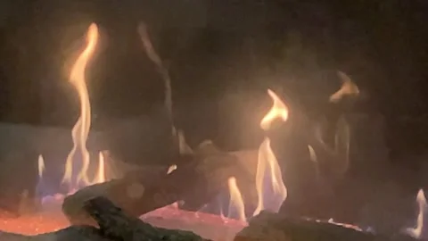 Fire super slow motion flames Video stock 264115048