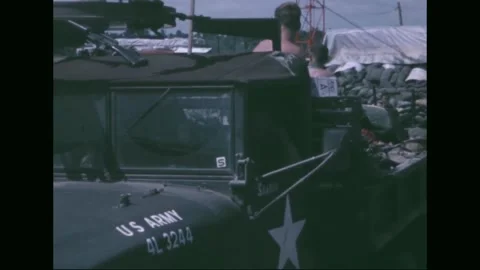 FIRE SUPPORT BASE DANGER - 1969: Redeployment to Dong Tam — trucks form up Видео 341698232