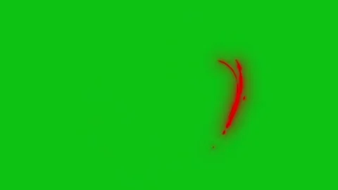 Fire swirl effect with green screen. 3d cartoon sweeping swirl Stock Footage 326504466