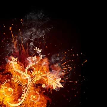 Fire Swirl Stock Illustration