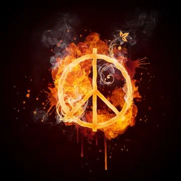 Fire Swirl Pacifism Stock Illustration