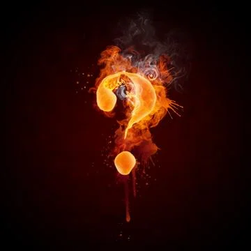 Fire Swirl Question Mark Stock Illustration