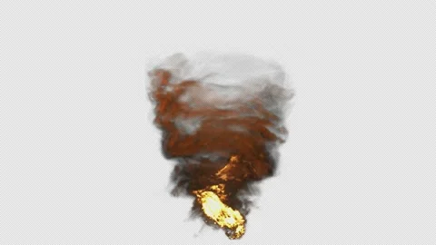 Fire swirl with smoke on a transparent background alpha channel. Video stock 219282794