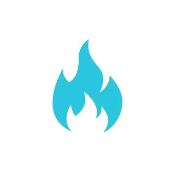 Fire symbol. From blue icon set. Stock Illustration