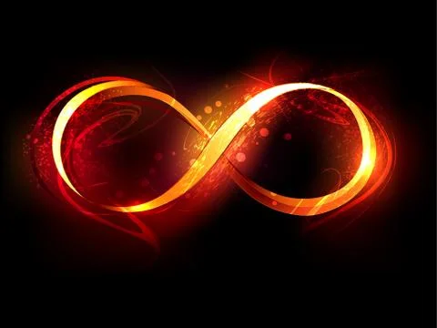 Fire symbol of infinity Stock Illustration