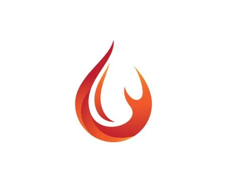 Fire symbol vector icon Stock Illustration