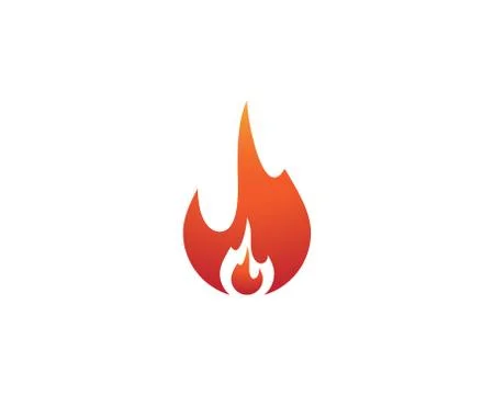 Fire symbol vector icon Stock Illustration