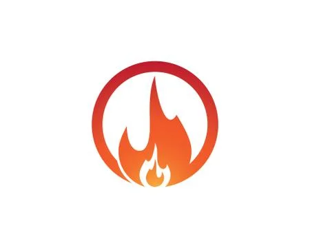 Fire symbol vector icon Stock Illustration