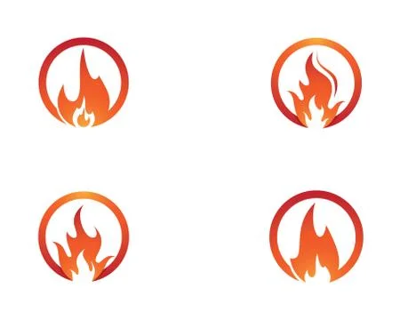 Fire symbol vector icon Stock Illustration