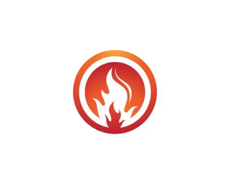 Fire symbol vector icon Stock Illustration