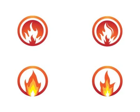 Fire symbol vector icon Stock Illustration